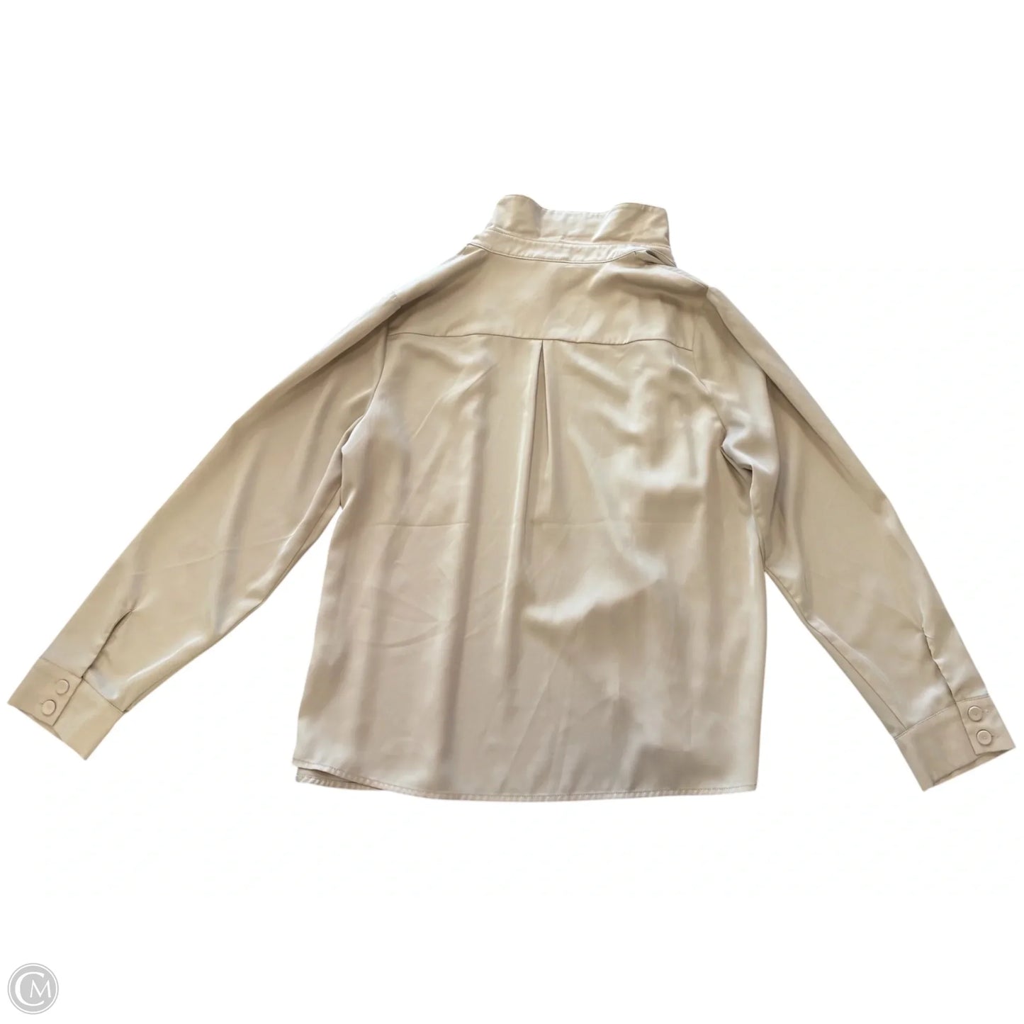 Blouse Long Sleeve By Versona In Tan, Size: Xl