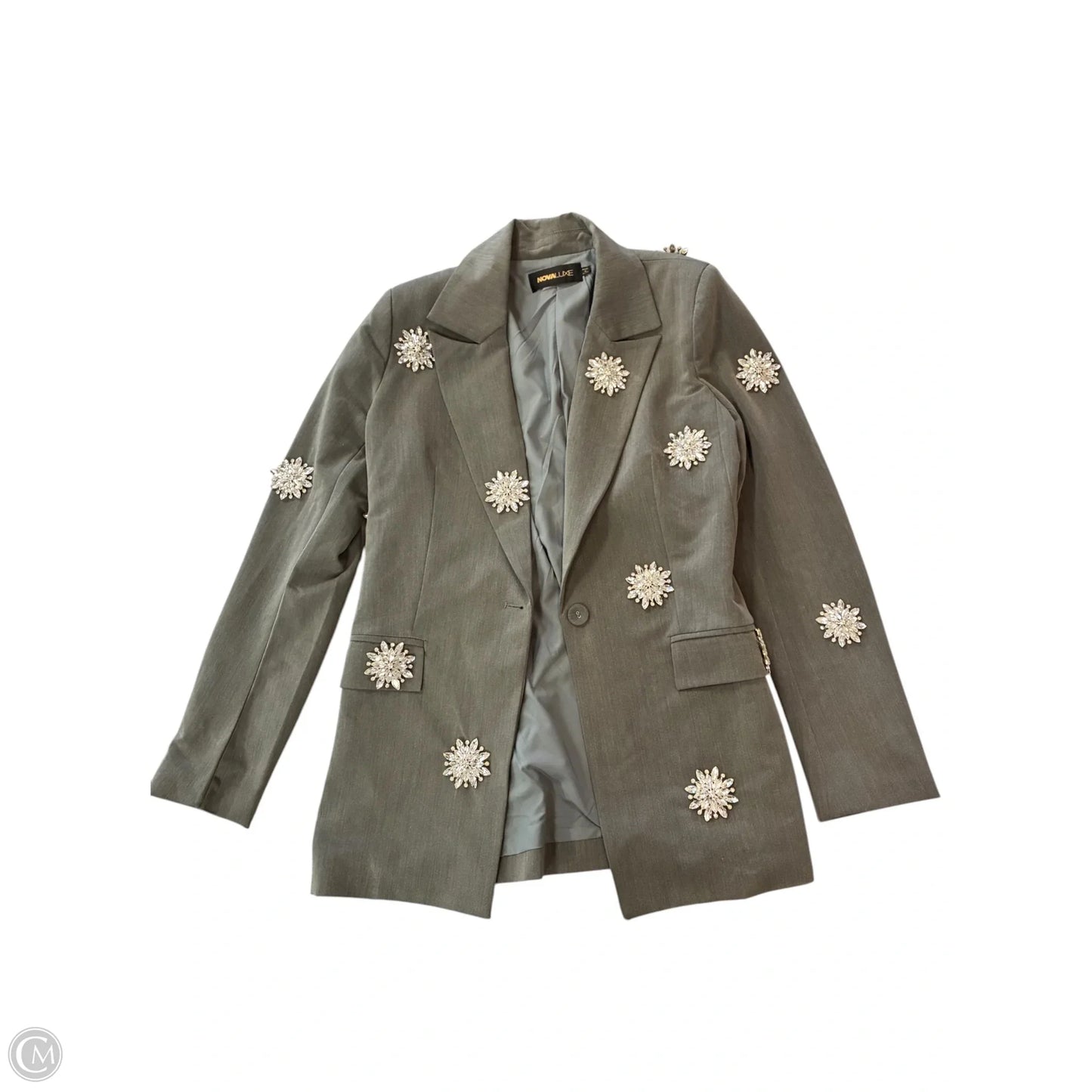 Blazer By Fashion Nova In Grey & Silver, Size: Xs