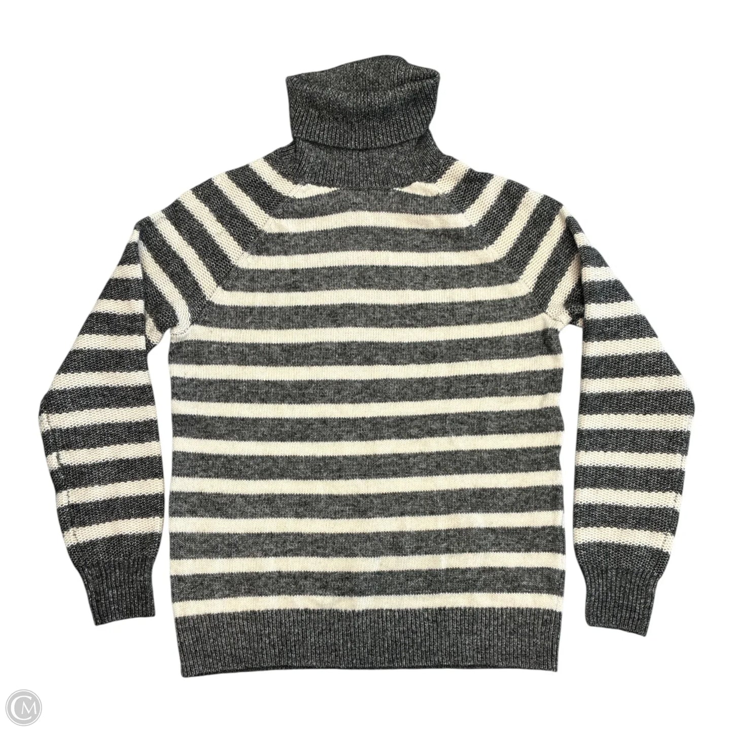 Sweater By Loft In Grey & White, Size: S