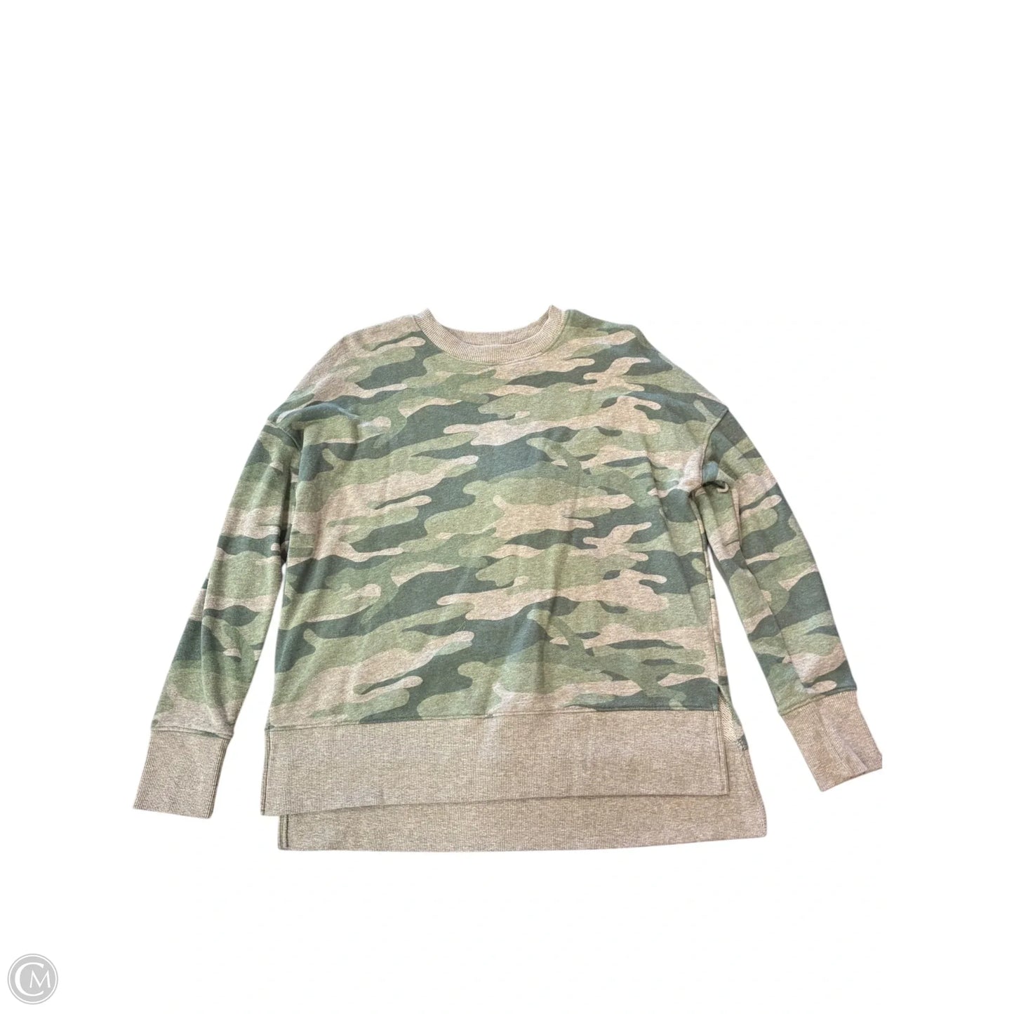 Top Long Sleeve By Time And Tru In Camouflage Print, Size: M
