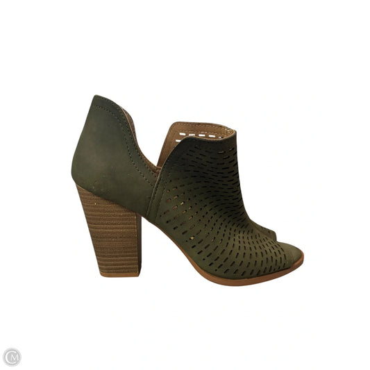 Sandals Heels Block By Restricted In Green, Size: 9