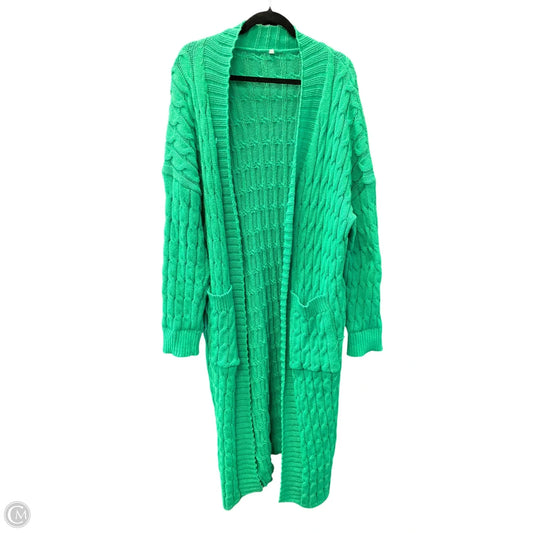 Sweater Cardigan By Cmf In Green, Size: 4x