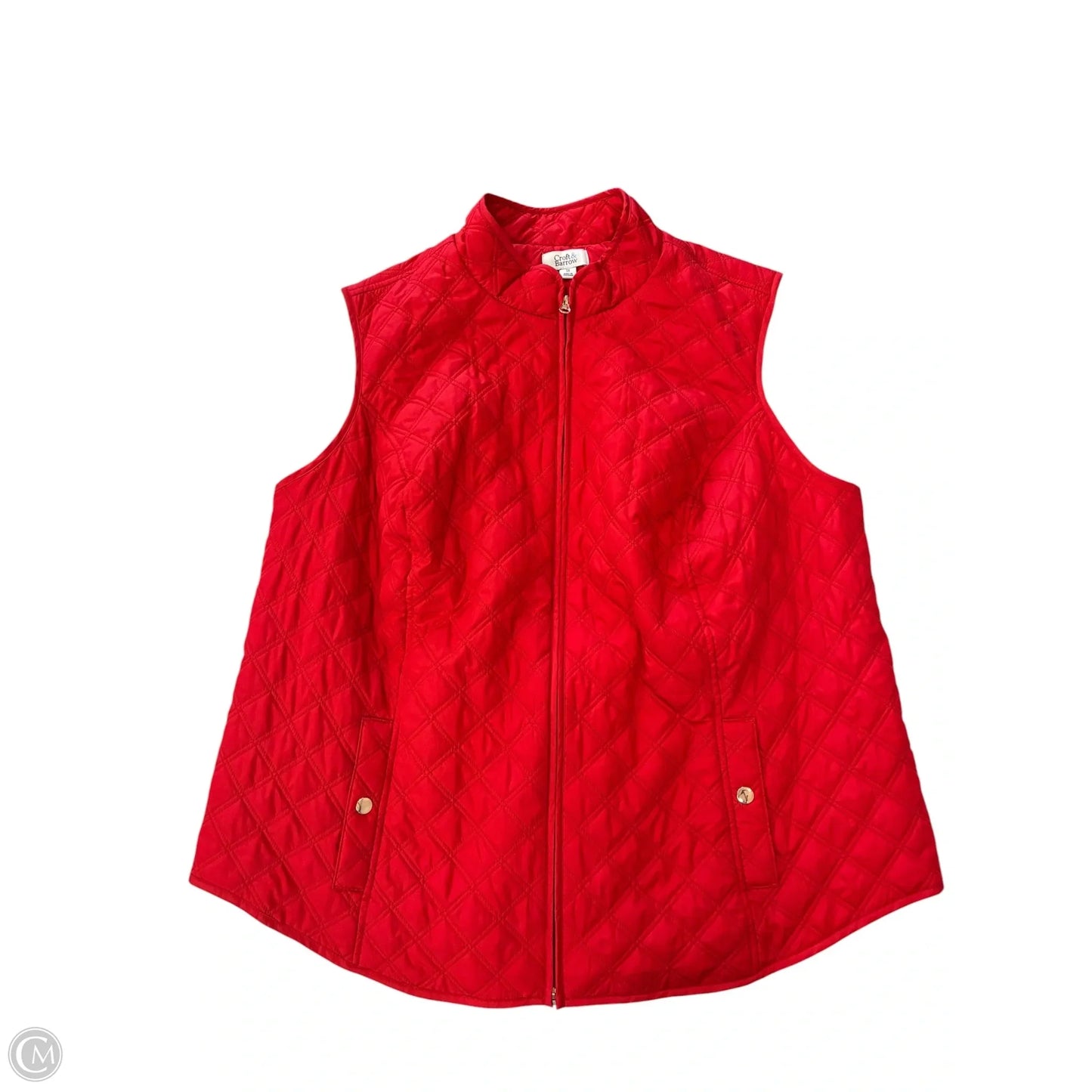 Vest Puffer & Quilted By Croft And Barrow In Red, Size: 3x