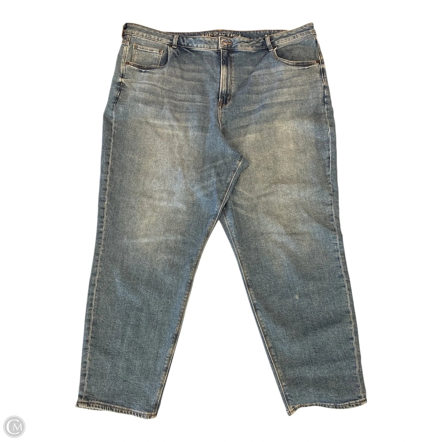 Jeans Straight By American Eagle In Blue Denim, Size: 24