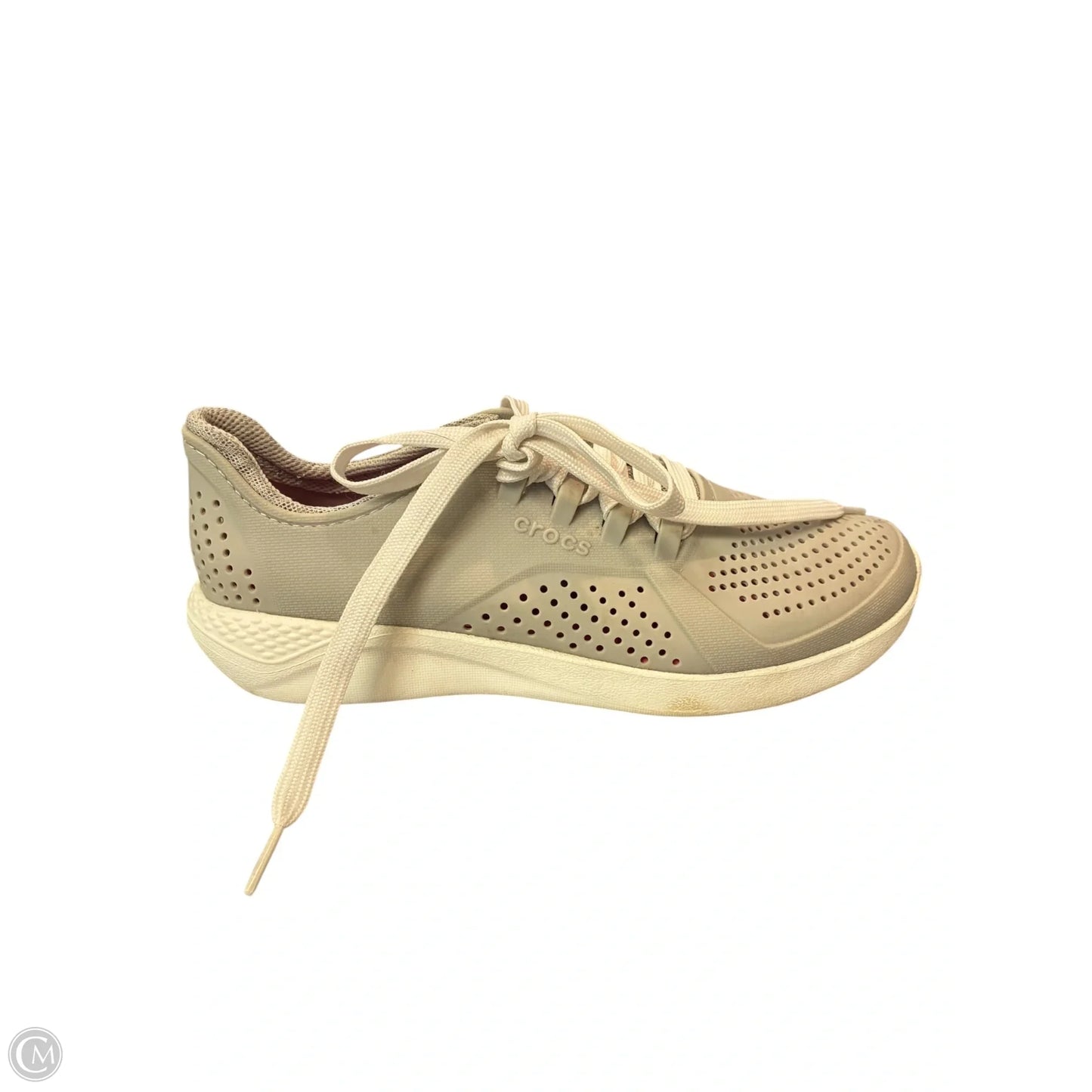 Shoes Sneakers By Crocs In Grey, Size: 8