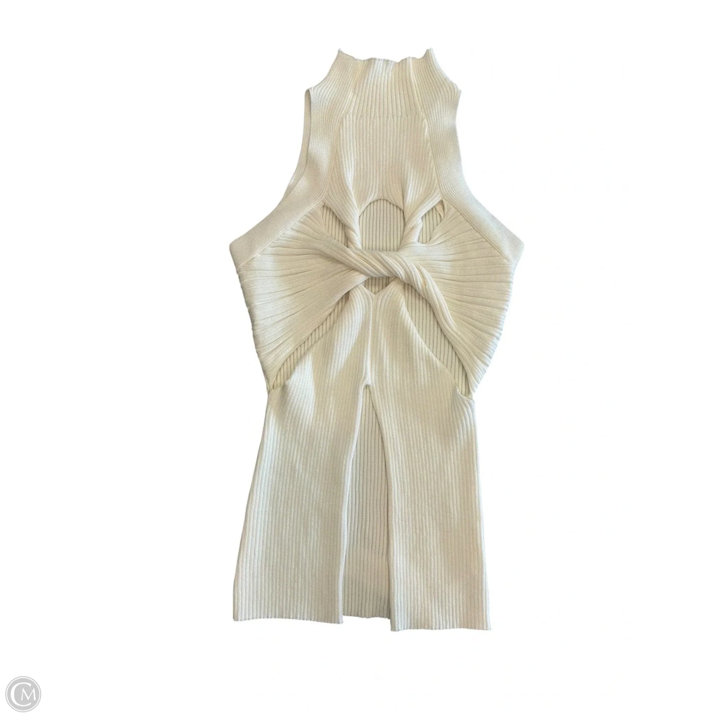 Blouse Sleeveless By Cmf In Cream, Size: L