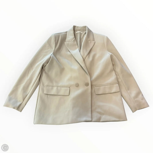 Blazer By Clothes Mentor In Beige, Size: L