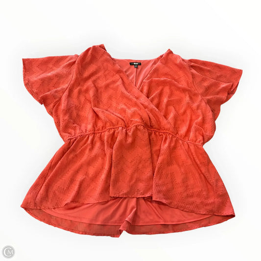 Blouse Short Sleeve By Lane Bryant In Orange, Size: 3x