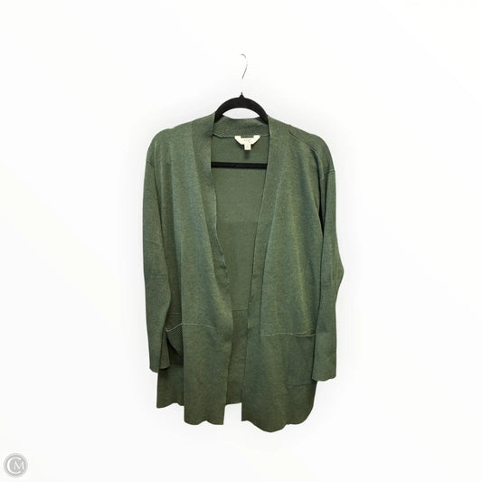Sweater Cardigan By Terra & Sky In Green, Size: Xl