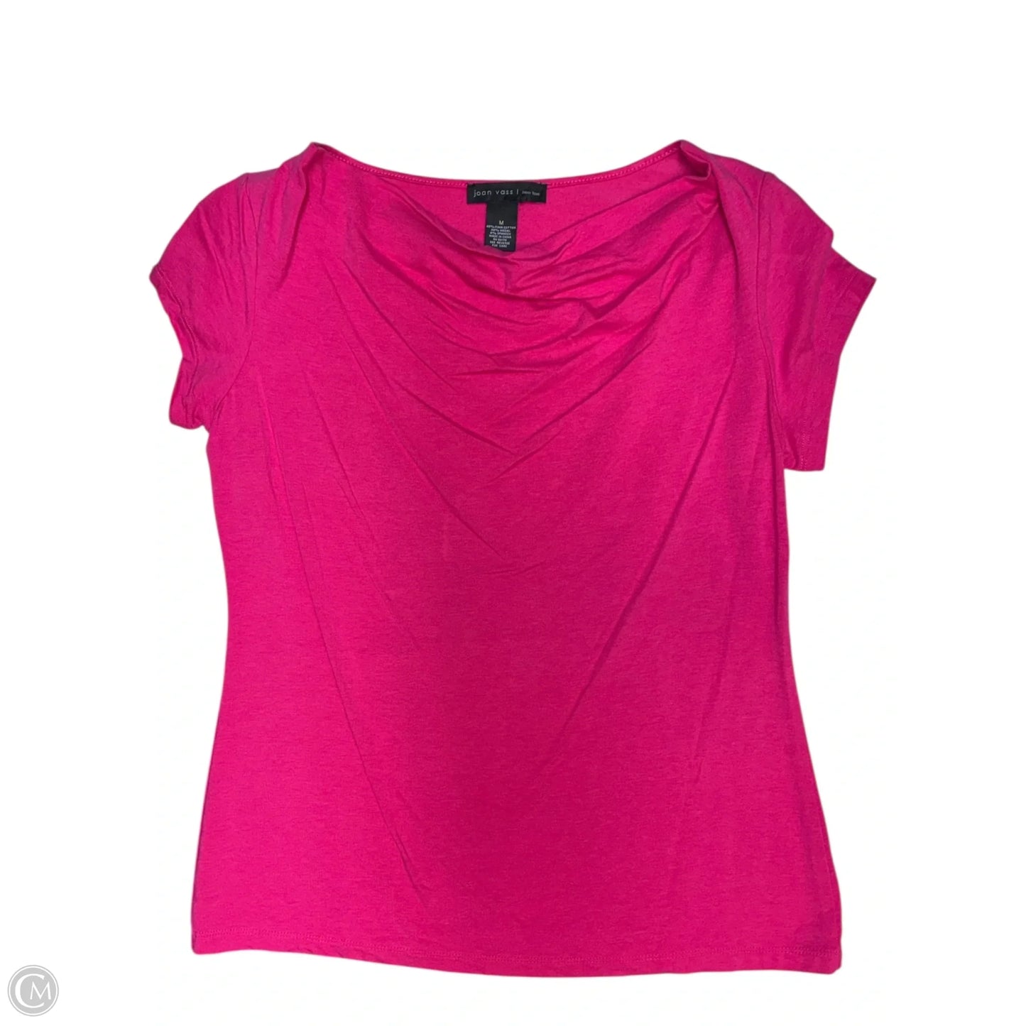Top Short Sleeve Basic By Joan Vass In Pink, Size: M