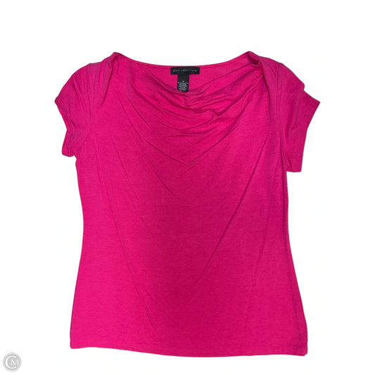 Top Short Sleeve Basic By Joan Vass In Pink, Size: M