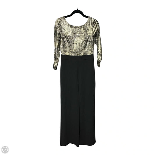 Jumpsuit By Vince Camuto In Black & Gold, Size: 2