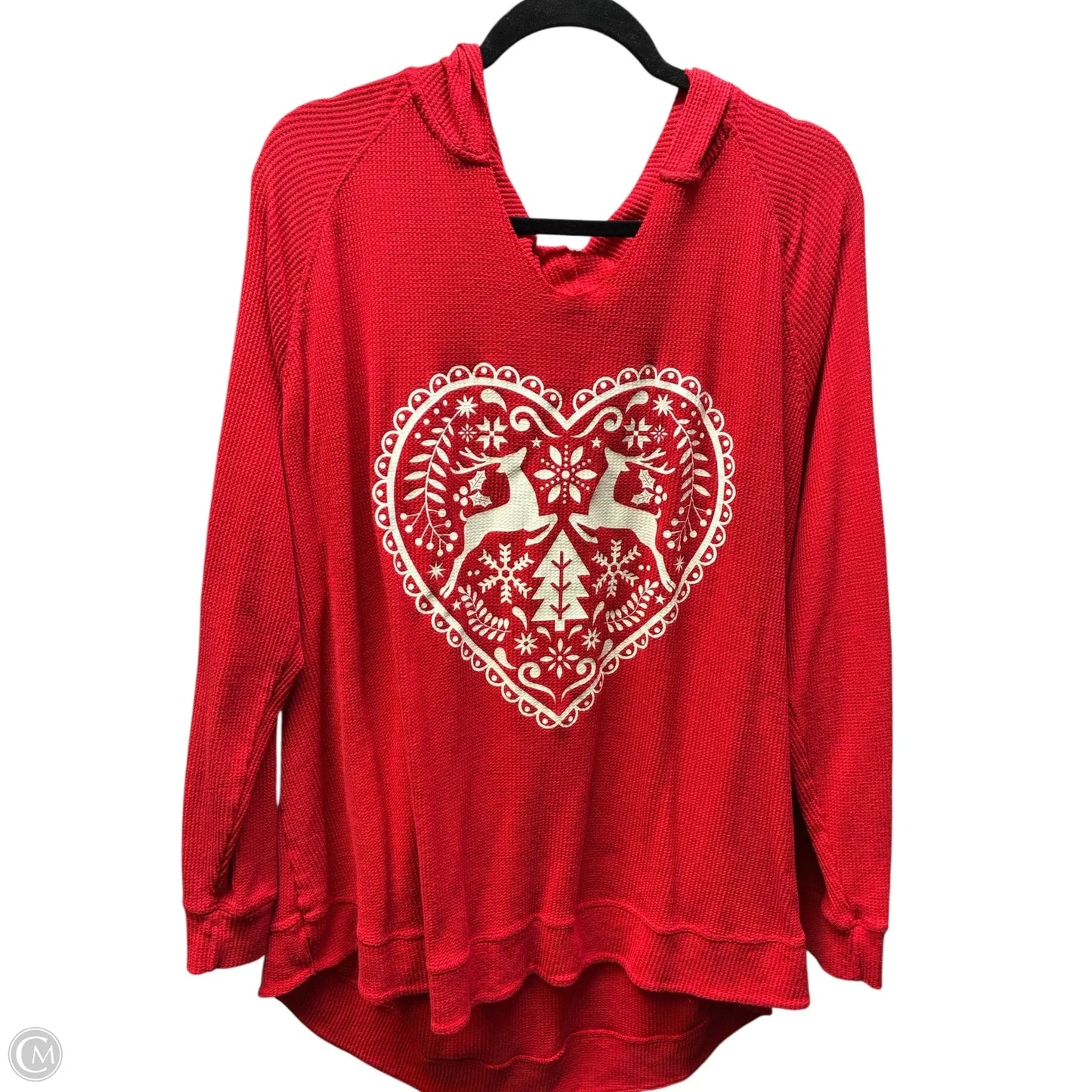 Sweatshirt Hoodie By Holiday Time In Red, Size: Xxl