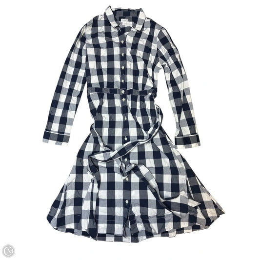 Dress Casual Midi By J. Crew In Blue & White, Size: 10