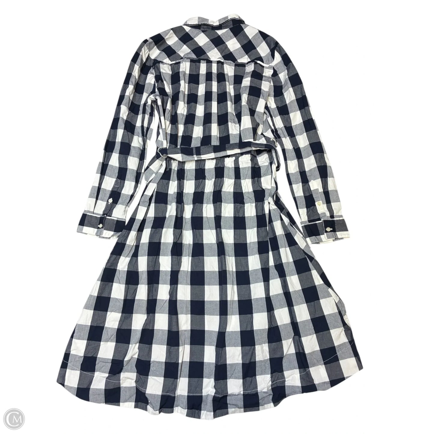 Dress Casual Midi By J. Crew In Blue & White, Size: 10