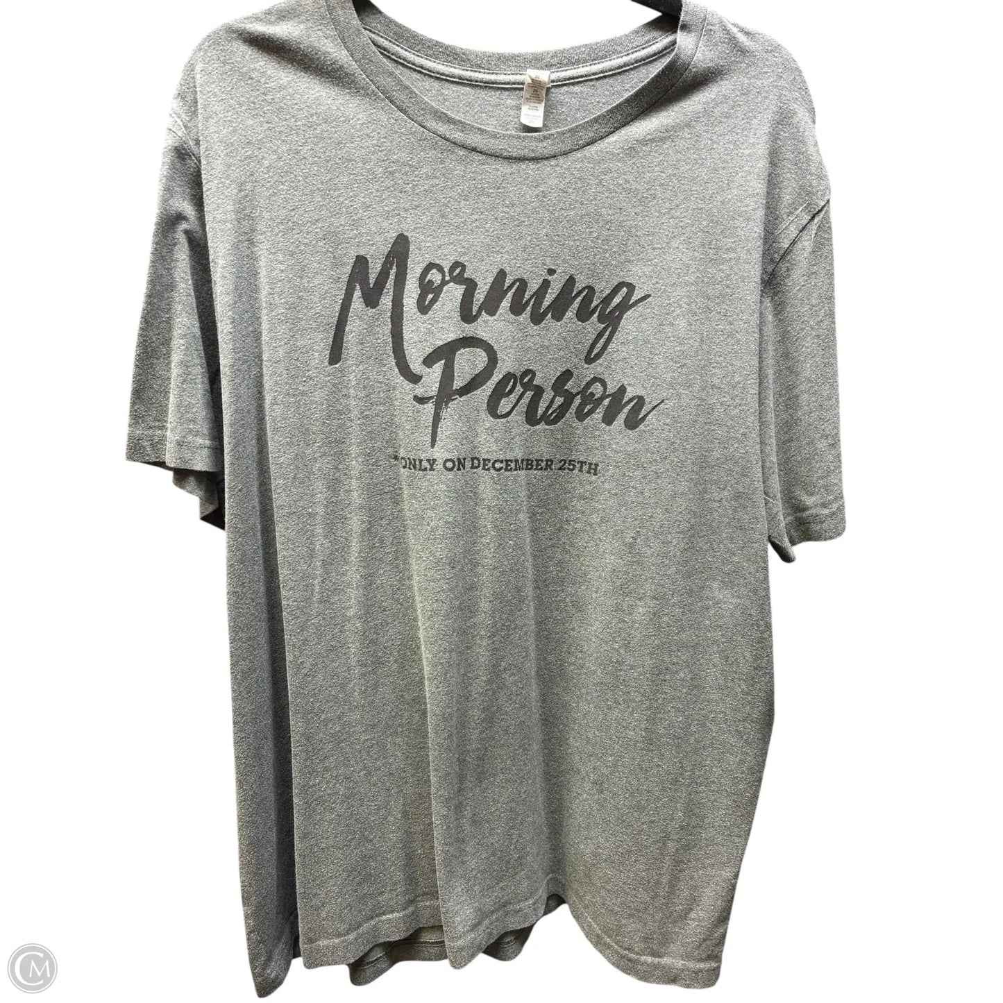 Top Short Sleeve Basic By Clothes Mentor In Grey, Size: 2x