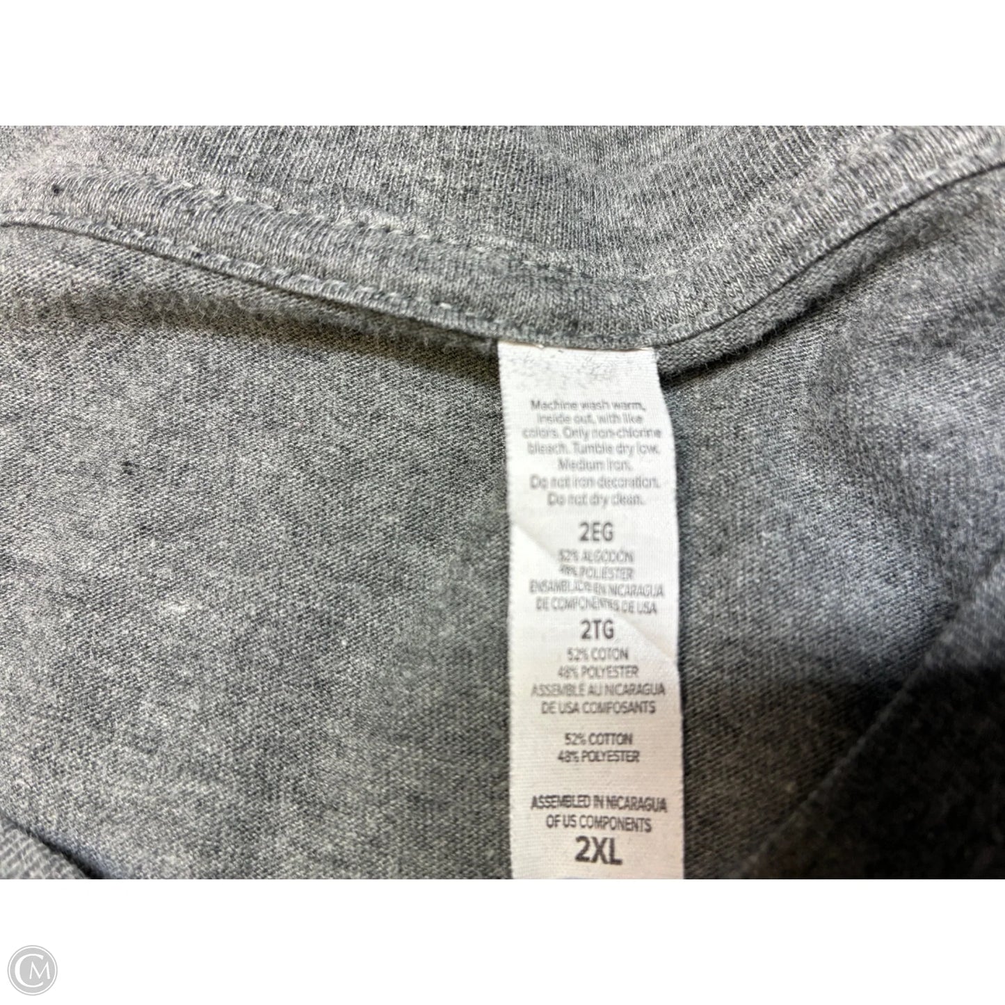 Top Short Sleeve Basic By Clothes Mentor In Grey, Size: 2x