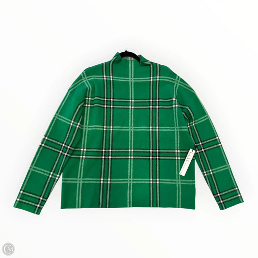 Sweater By Nicole Miller In Plaid Pattern, Size: Xl