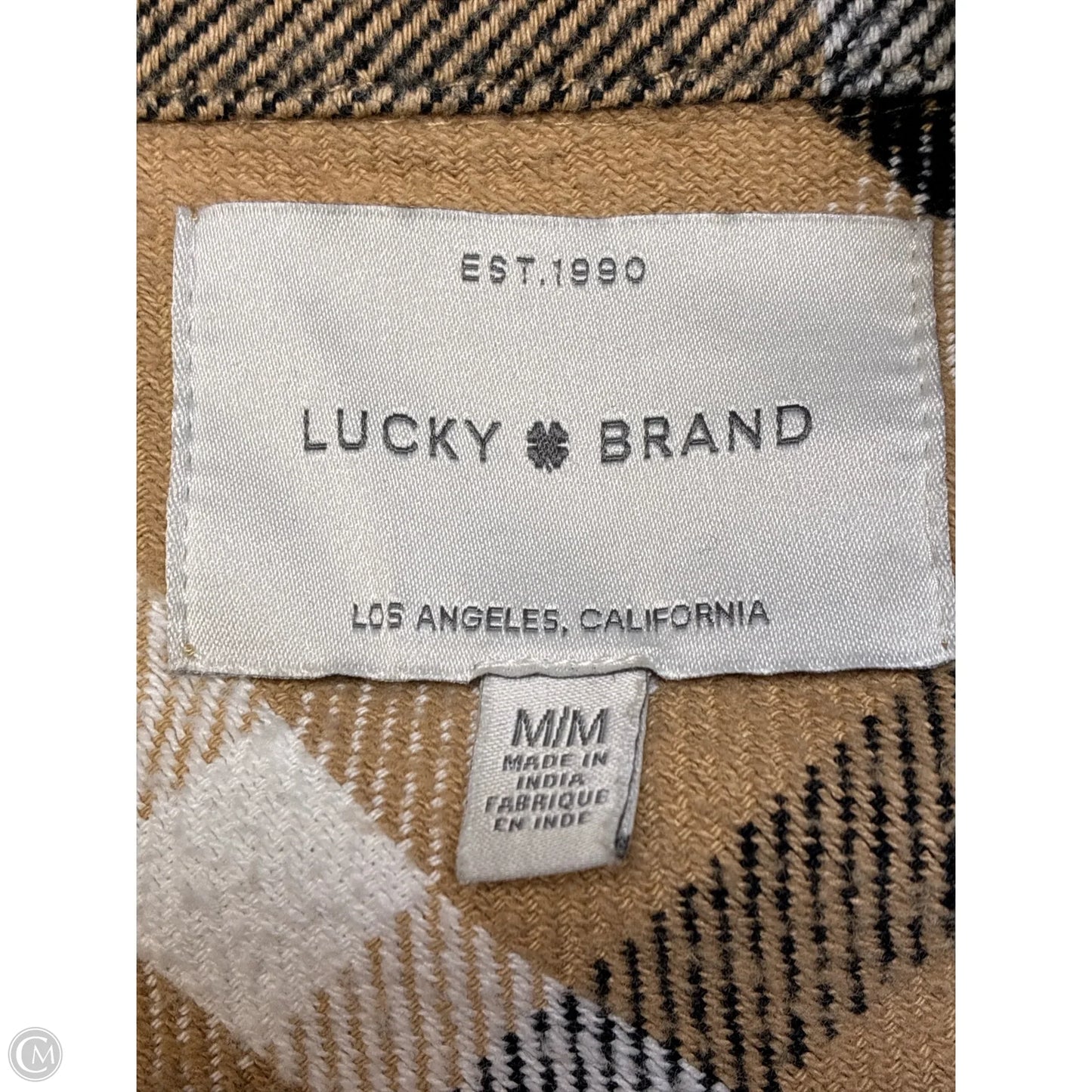 Jacket Shirt By Lucky Brand In Tan, Size: M
