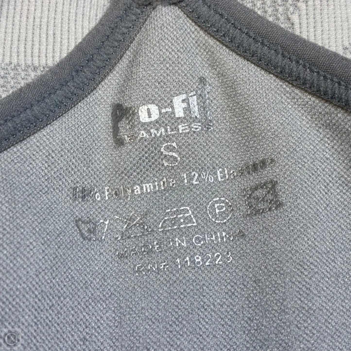 Athletic Bra By Pro-fit In Grey, Size: S