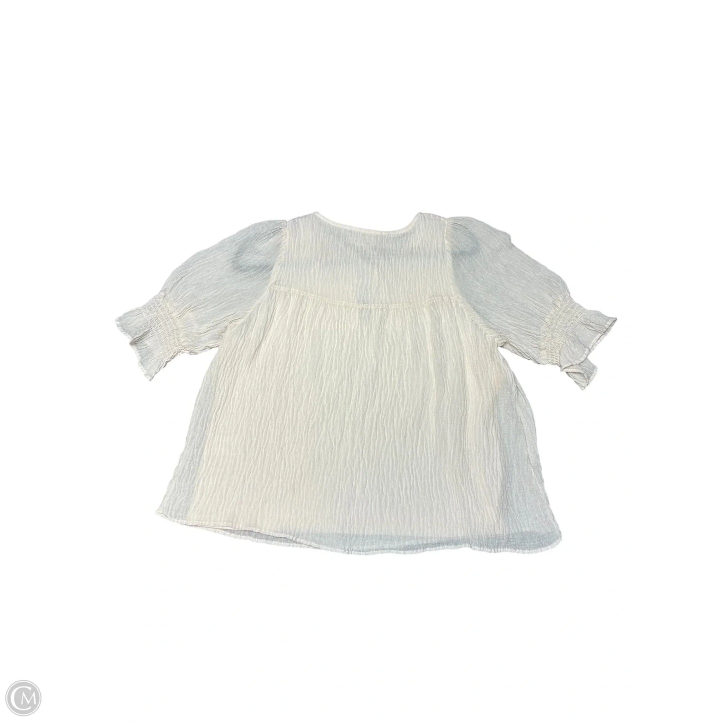 Blouse Short Sleeve By &merci In Peach, Size: M
