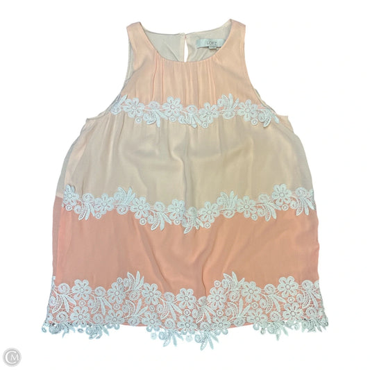 Blouse Sleeveless By Loft In Peach, Size: S