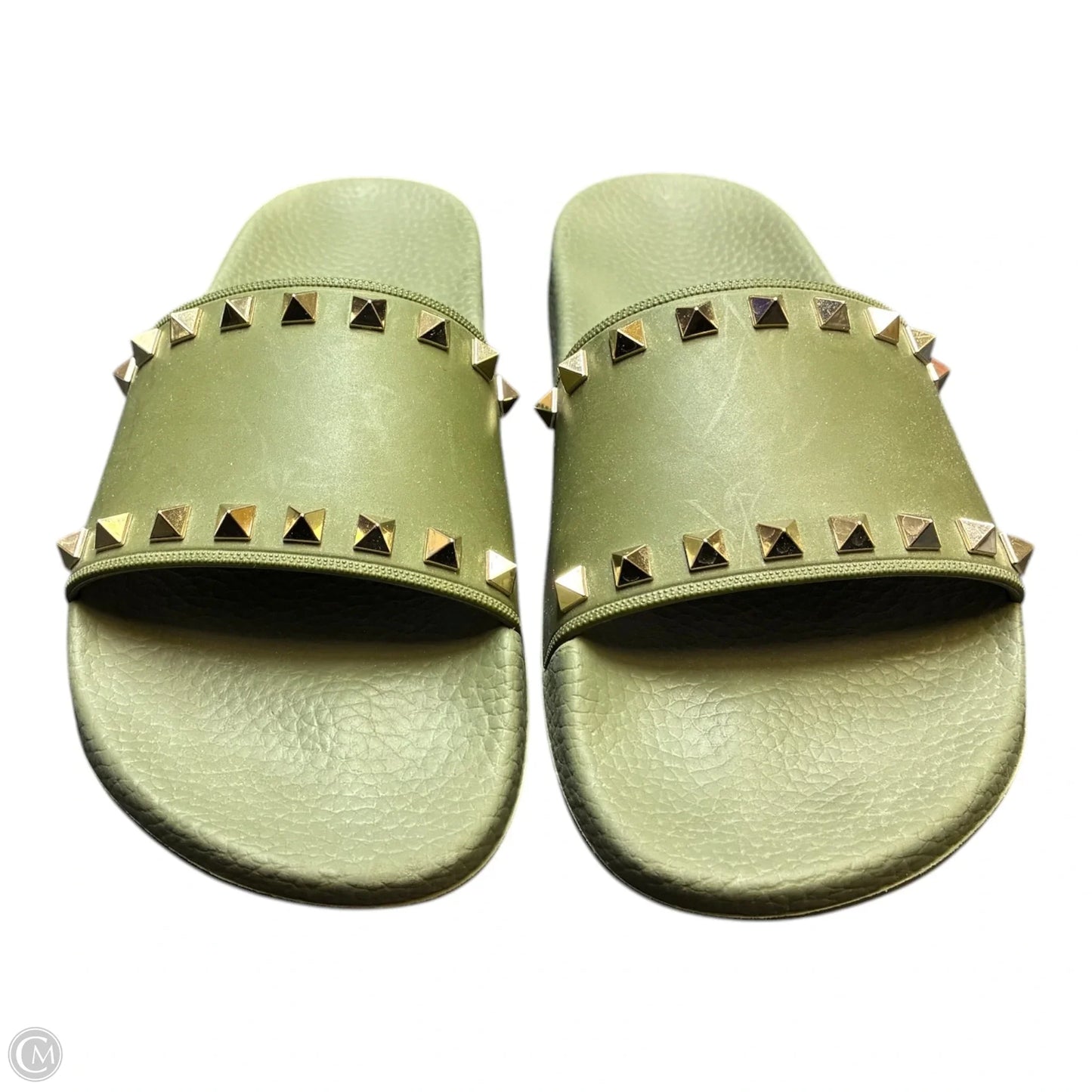 Sandals Luxury Designer By Valentino-garavani In Green, Size: 9