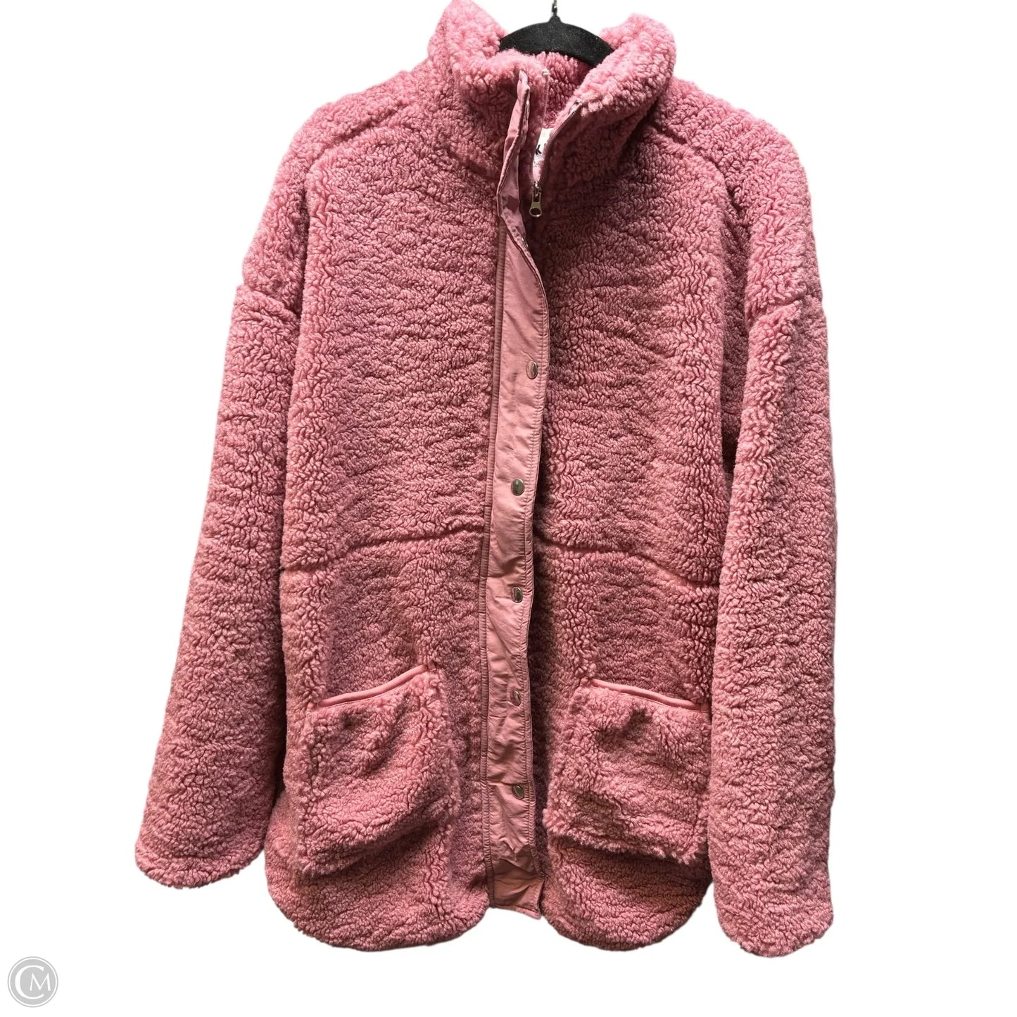 Jacket Faux Fur & Sherpa By Clothes Mentor In Pink, Size: Xl