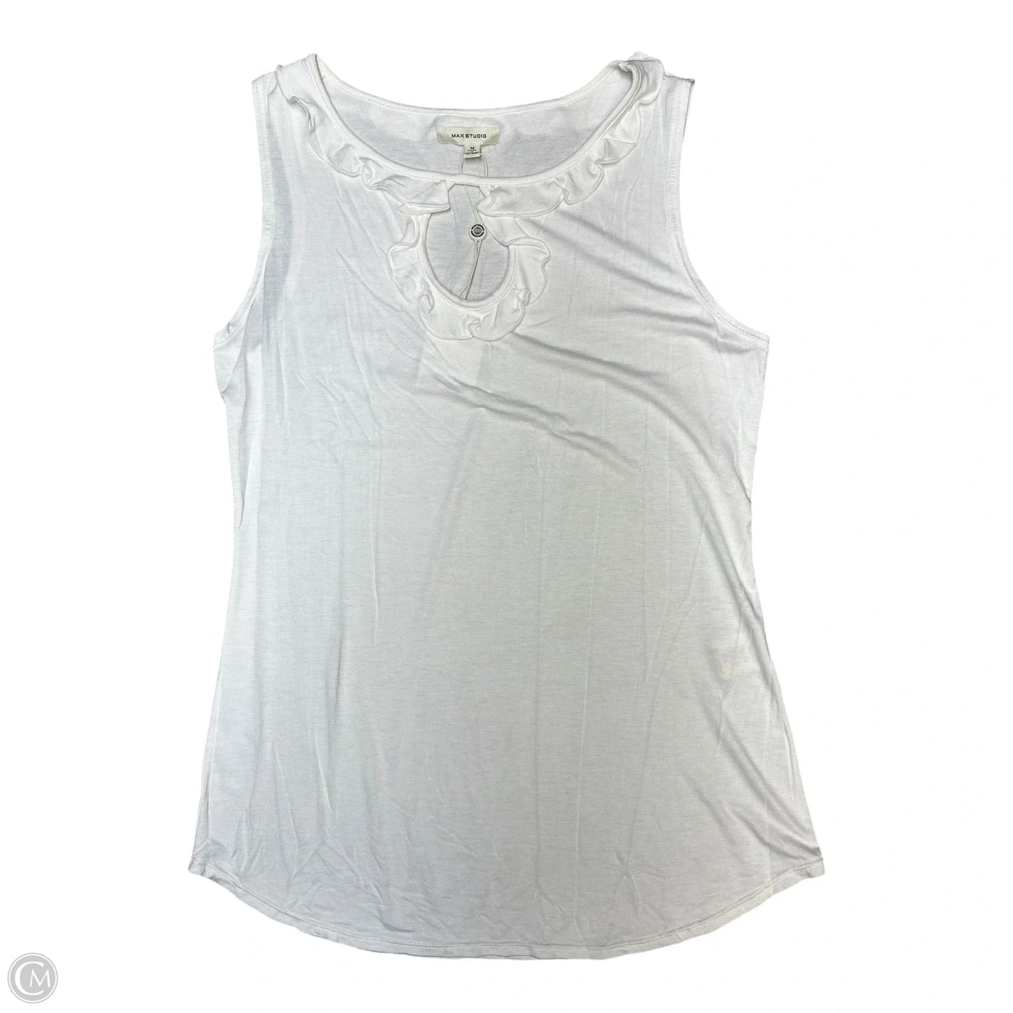 Top Sleeveless Basic By Max Studio In Cream, Size: M