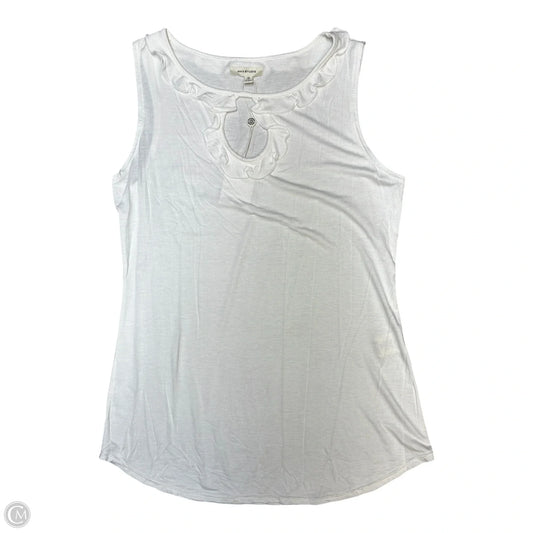 Top Sleeveless Basic By Max Studio In Cream, Size: M