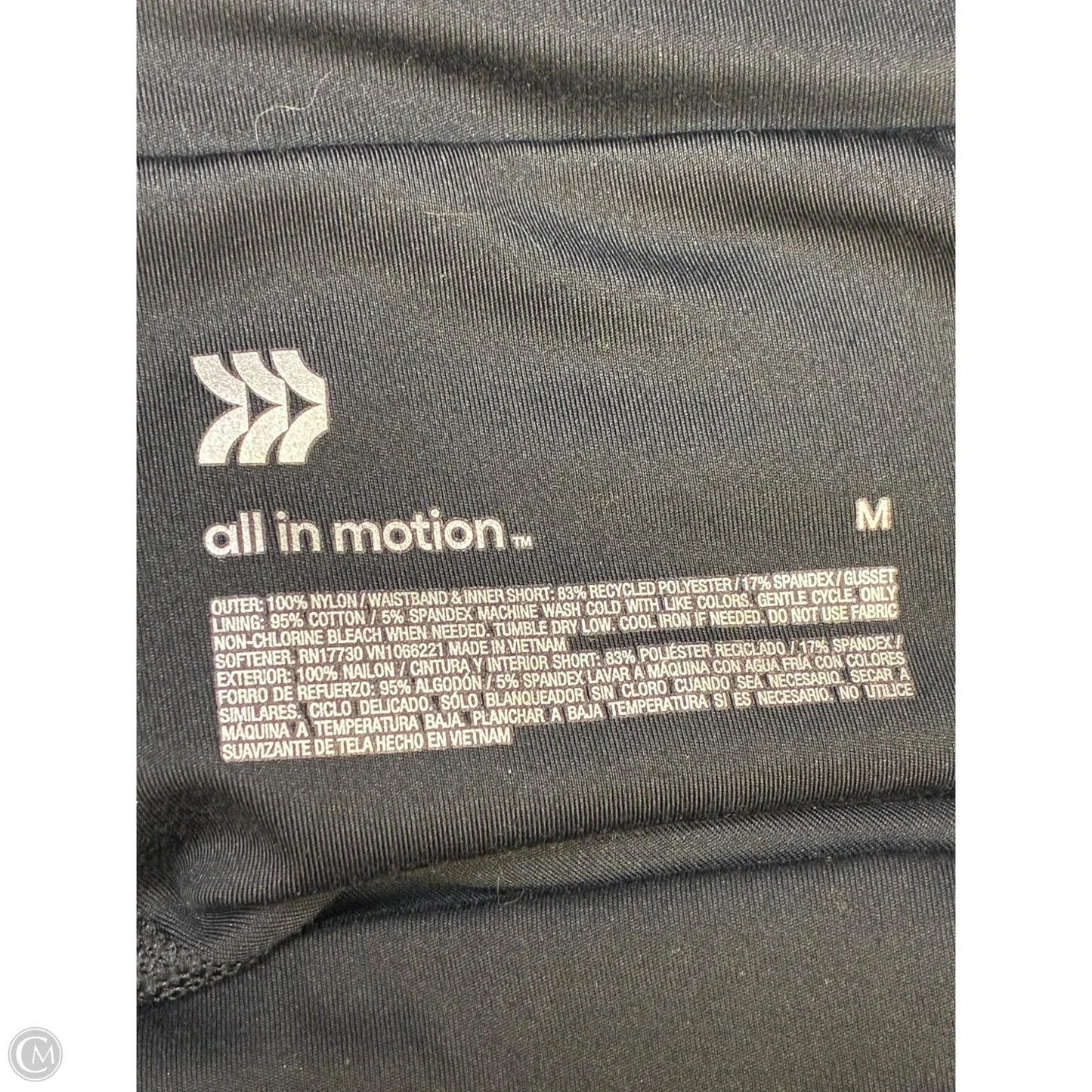 Athletic Shorts By All In Motion In Black, Size: M