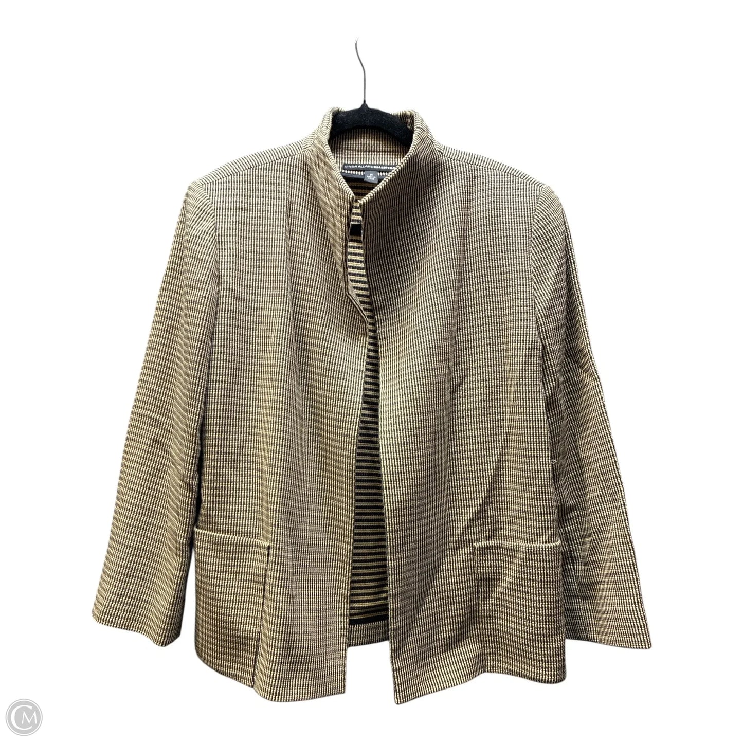Blazer By Linda Allard In Tan, Size: Xl