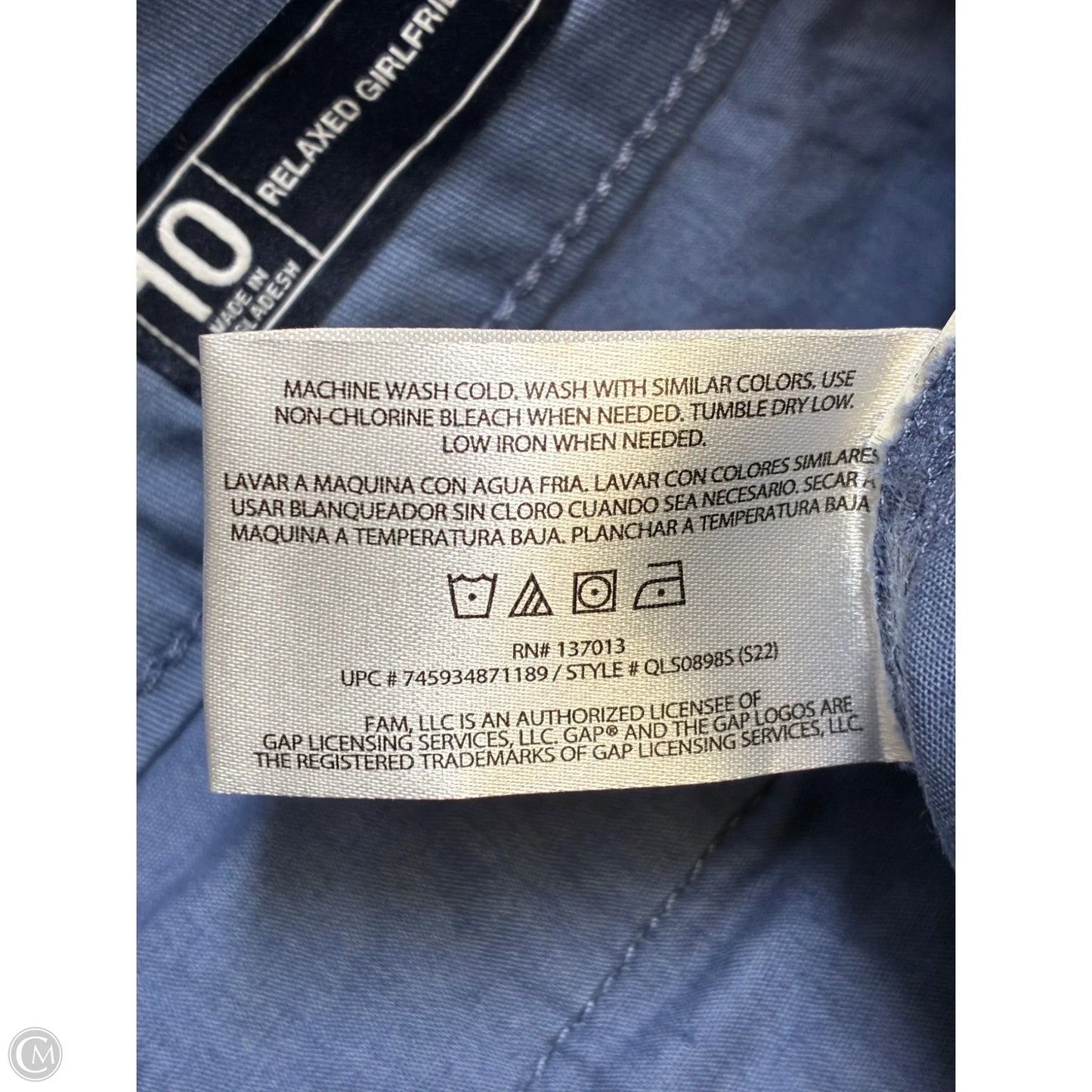 Shorts By Gap In Blue, Size: 10