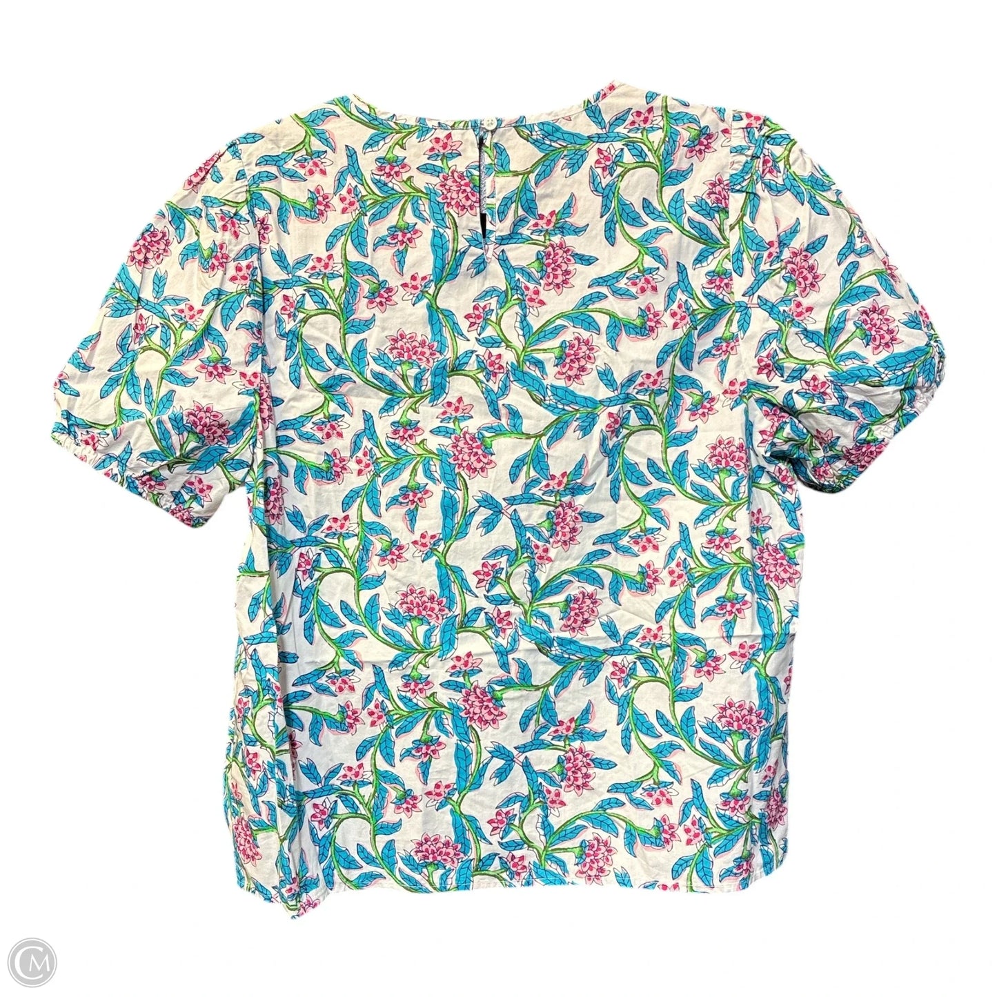 Blouse Short Sleeve By J. Crew In Floral Print, Size: L