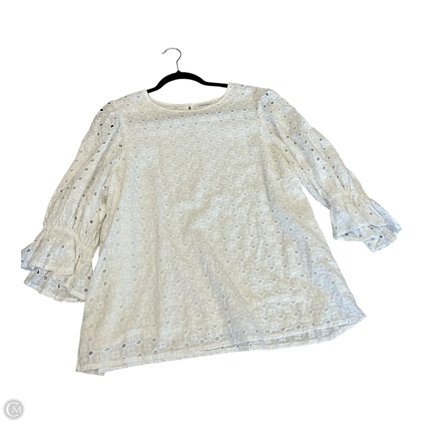 Top Short Sleeve By Nordstrom In White, Size: L