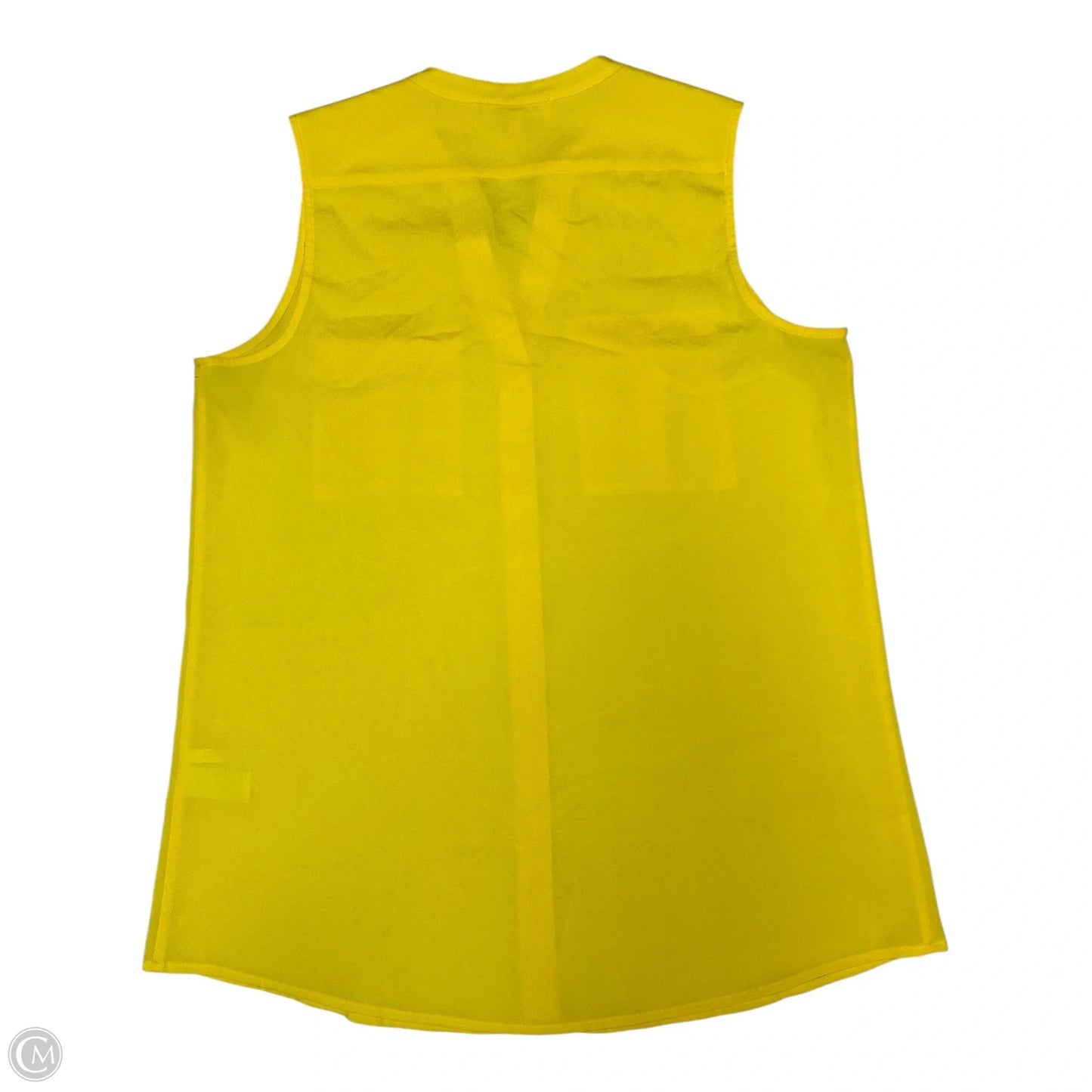 Blouse Sleeveless By Calvin Klein In Yellow, Size: M