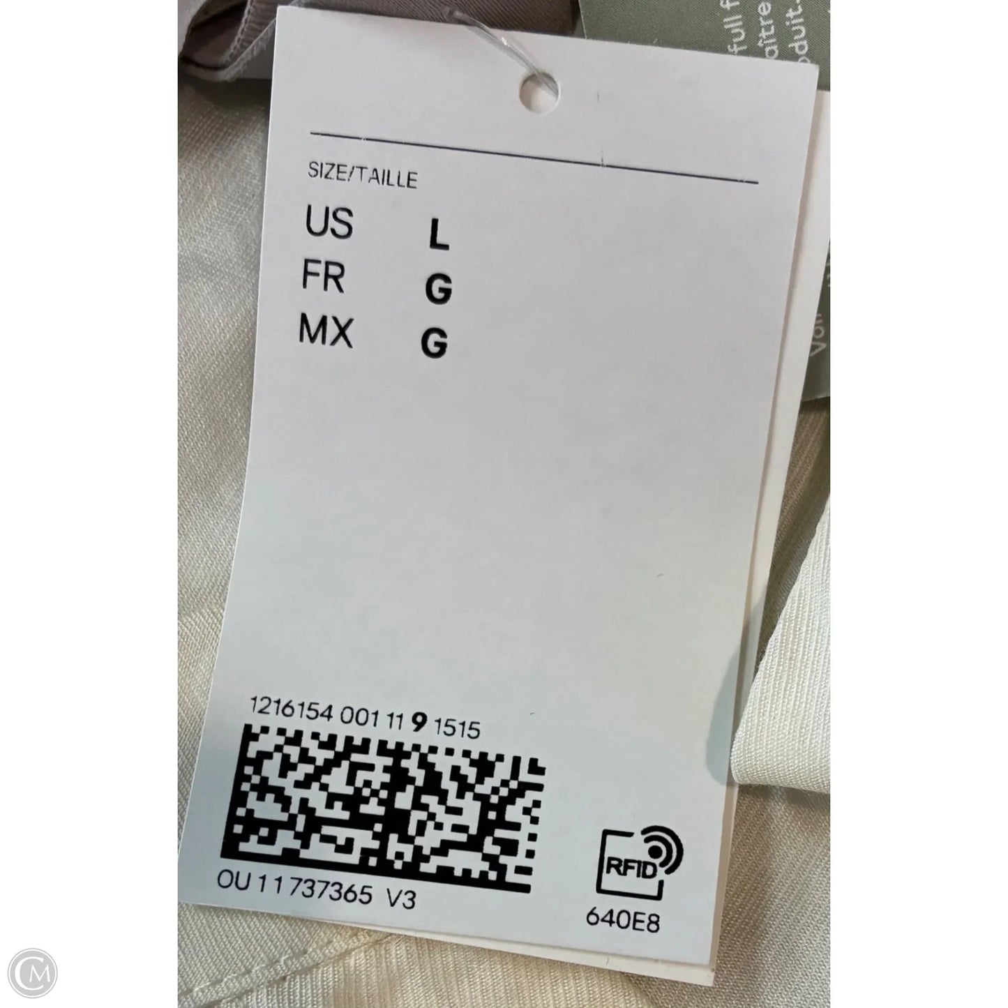 Top Long Sleeve By H&m In Cream, Size: L