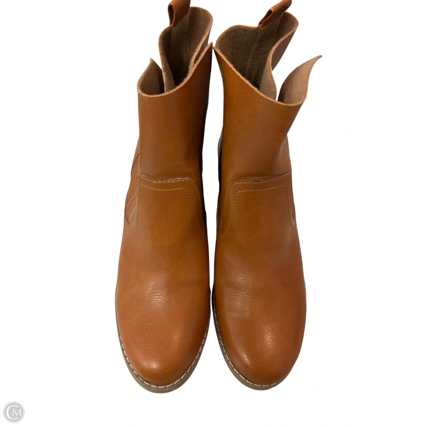 Boots Ankle Heels By Mossimo In Brown, Size: 8