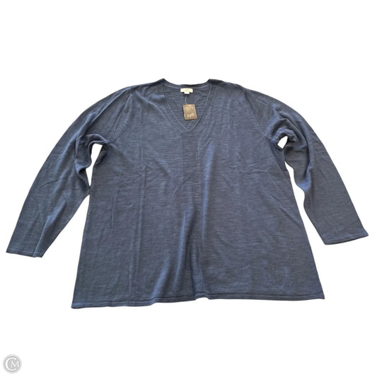 Top Long Sleeve By J. Jill In Blue, Size: Xl
