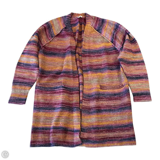 Sweater Cardigan By Lucky Brand In Multi-colored, Size: Xl