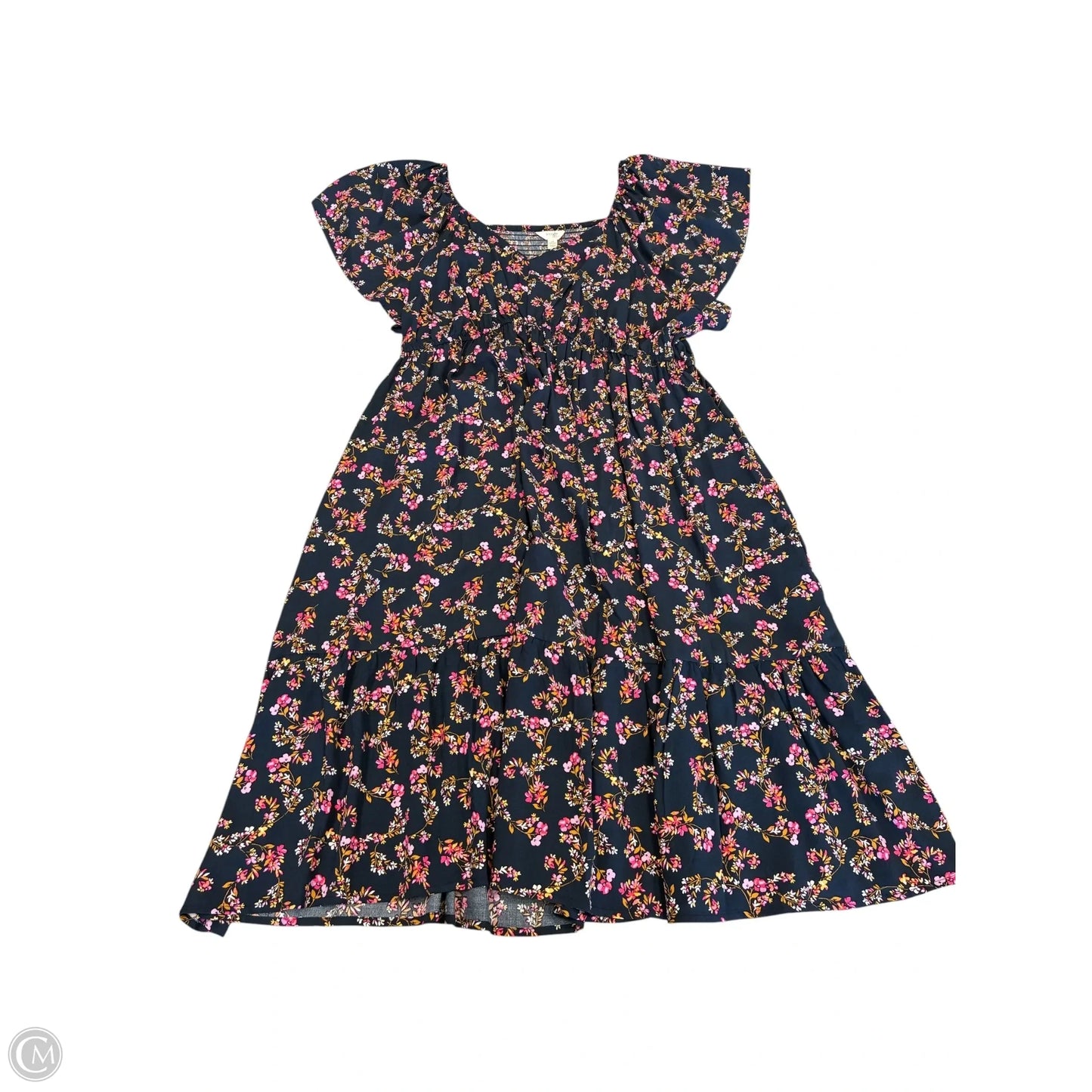 Dress Casual Midi By Terra & Sky In Floral Print, Size: 1x