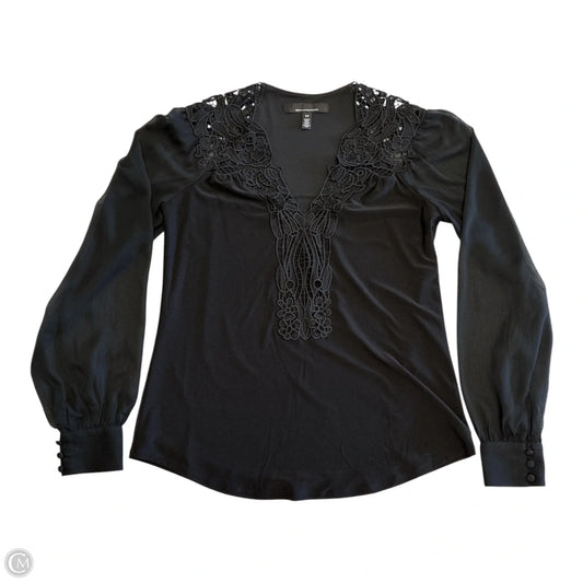 Top Long Sleeve By White House Black Market In Black, Size: Xs