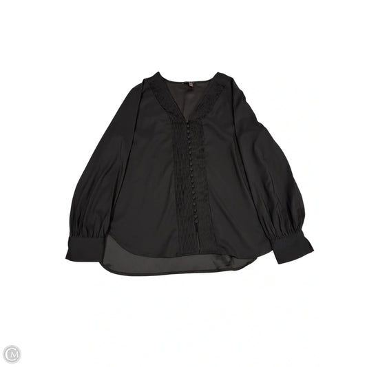 Top Long Sleeve By T Tahari In Black, Size: L