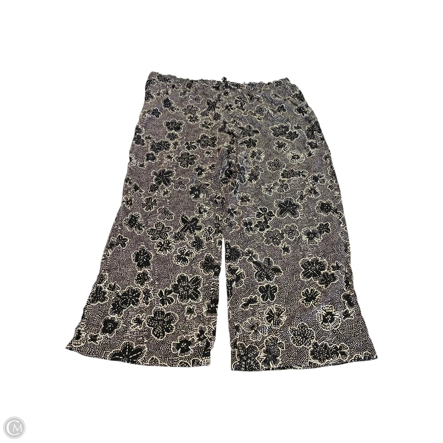Pants Lounge By Sonoma In Black & Cream, Size: 26