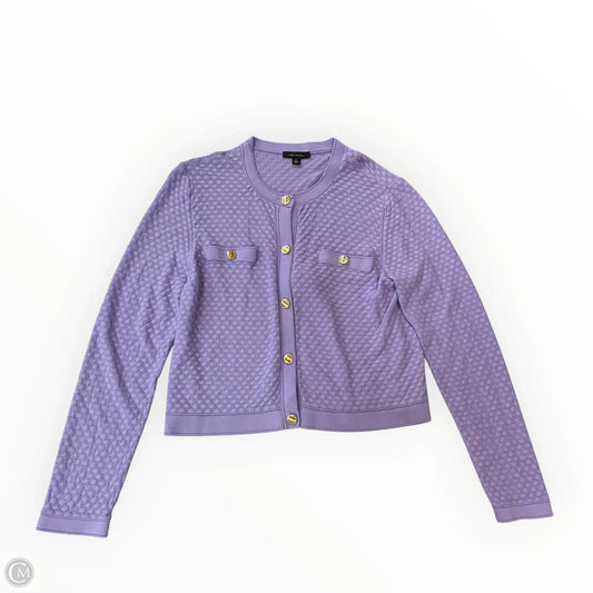 Cardigan By Ann Taylor In Purple, Size: Xl