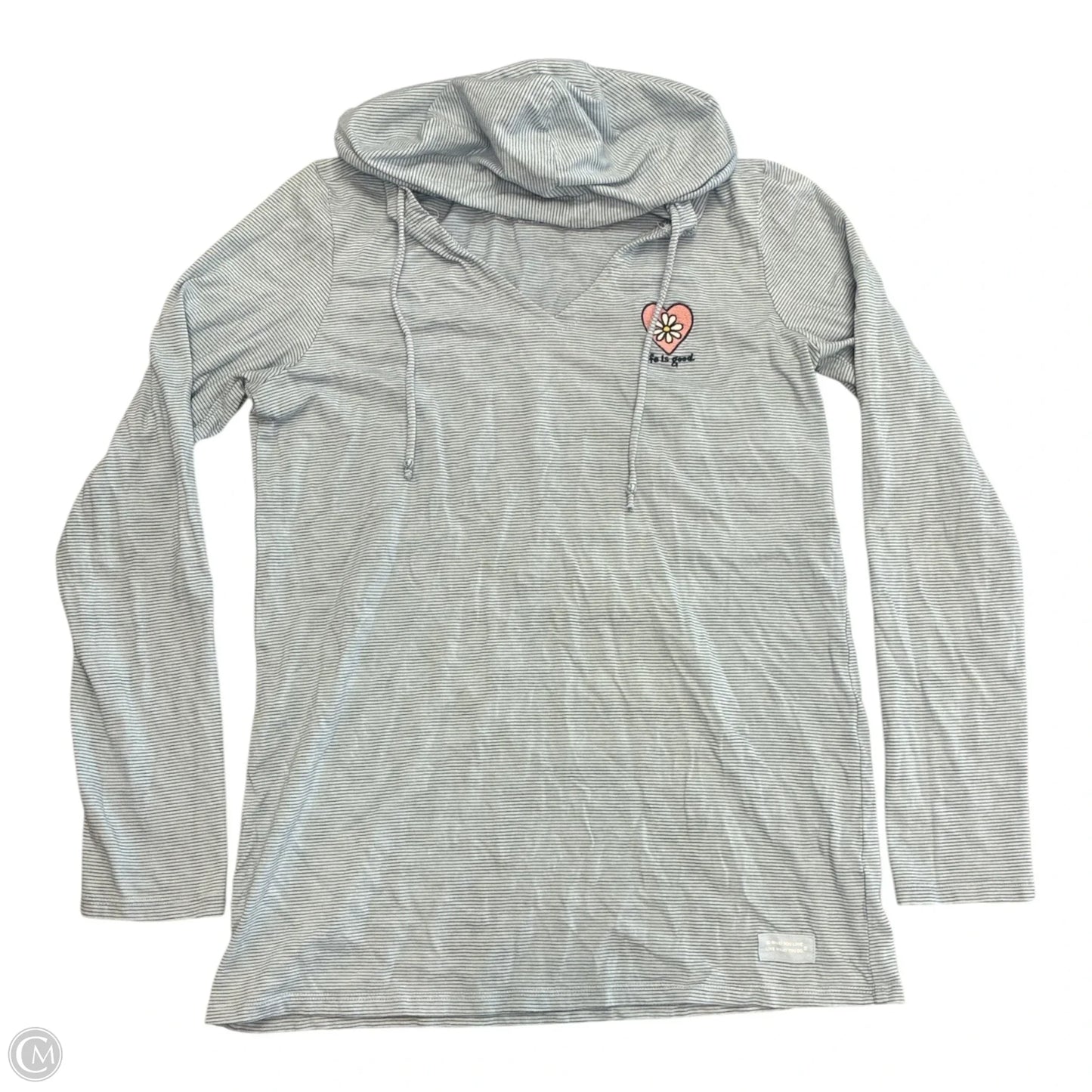 Top Long Sleeve By Life Is Good In Striped Pattern, Size: S