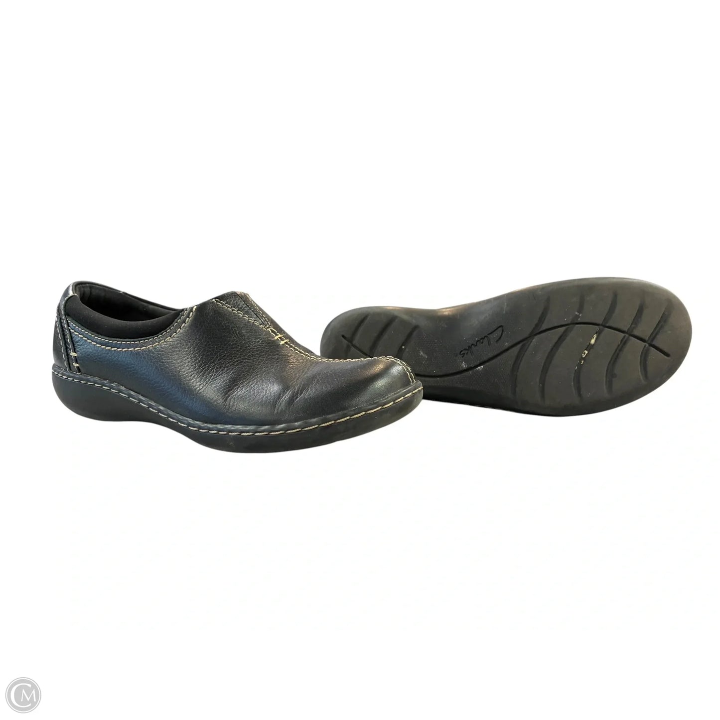 Shoes Flats By Clarks In Black, Size: 8