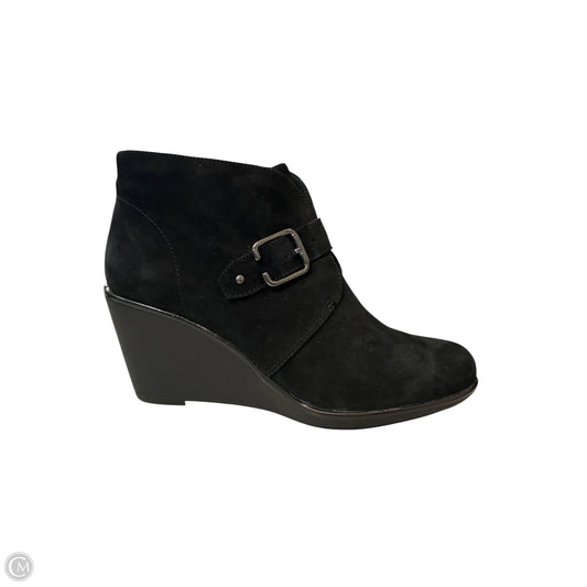 Shoes Heels Wedge By Clarks In Black, Size: 8