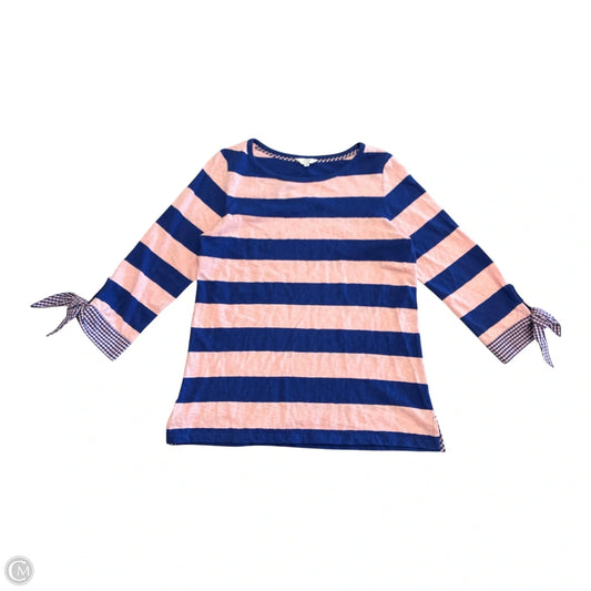 Top Long Sleeve By Crown And Ivy In Blue & Pink, Size: S