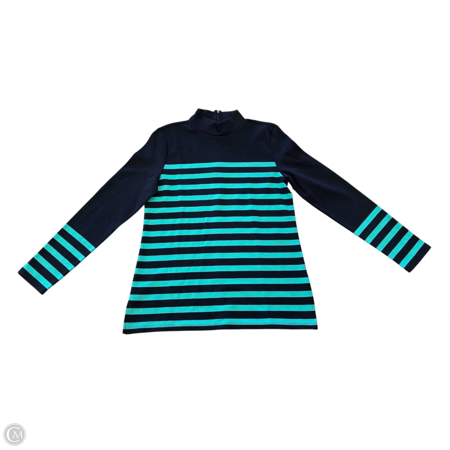 Top Long Sleeve By Talbots In Blue & Green, Size: S